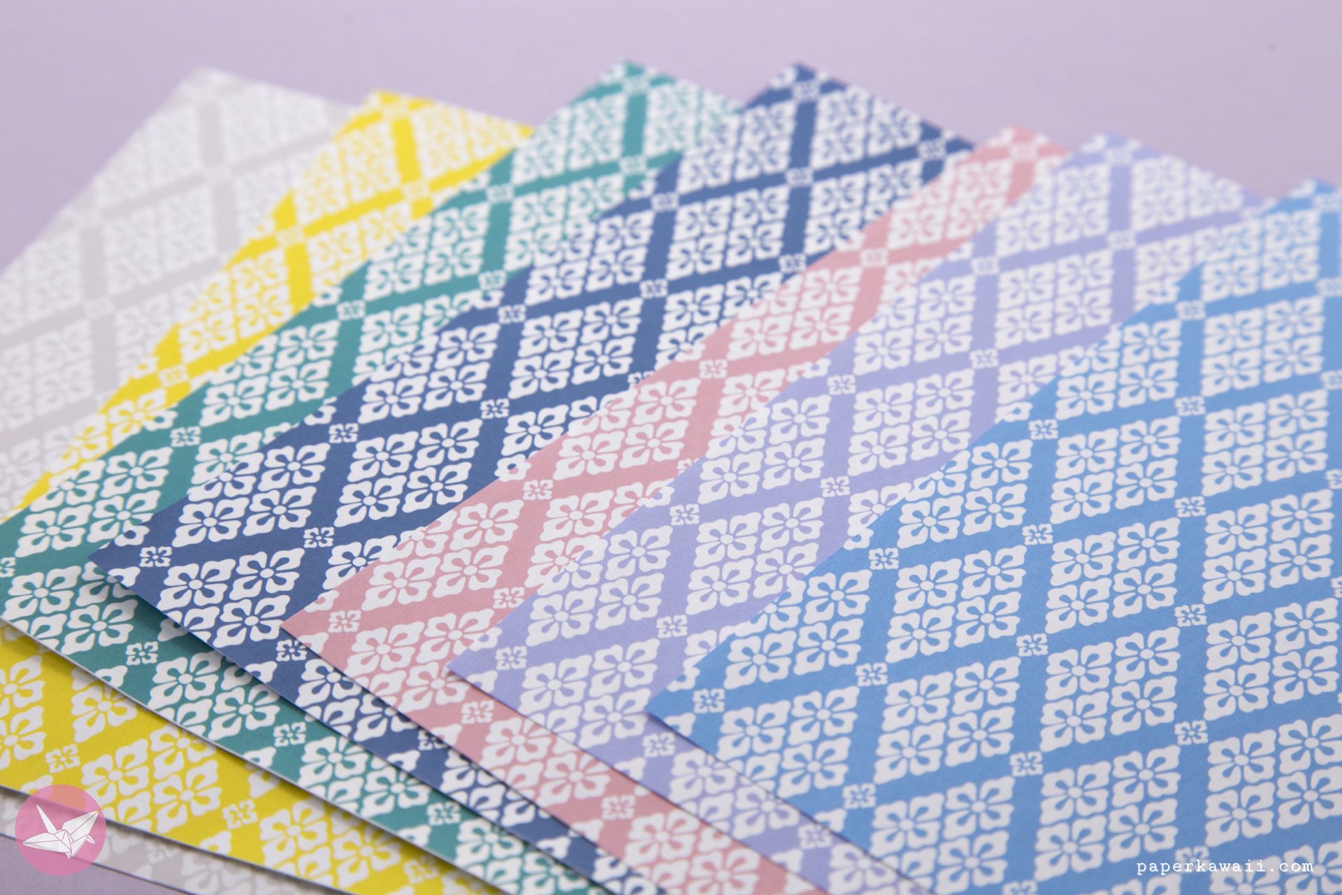Japanese Seigaiha Dotted Origami Paper - Paper Kawaii Shop