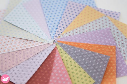 flower of life pattern origami paper pack coloured 01