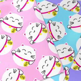 Japanese Lucky Cats Printable Origami Paper