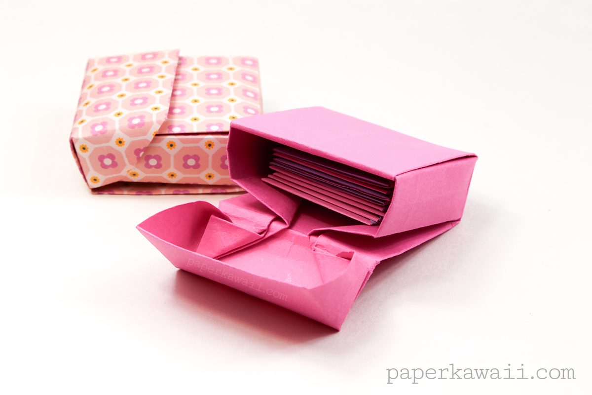 Origami Flip Top Box Diagram Paper Kawaii Shop