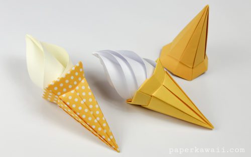origami ice cream cone 02
