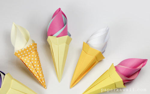 origami ice cream cone 04