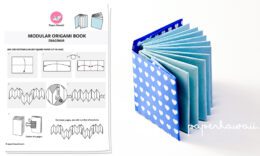 origami mini book diagram