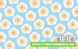 Japanese Blossom Seamless Vector Pattern - Royalty Free