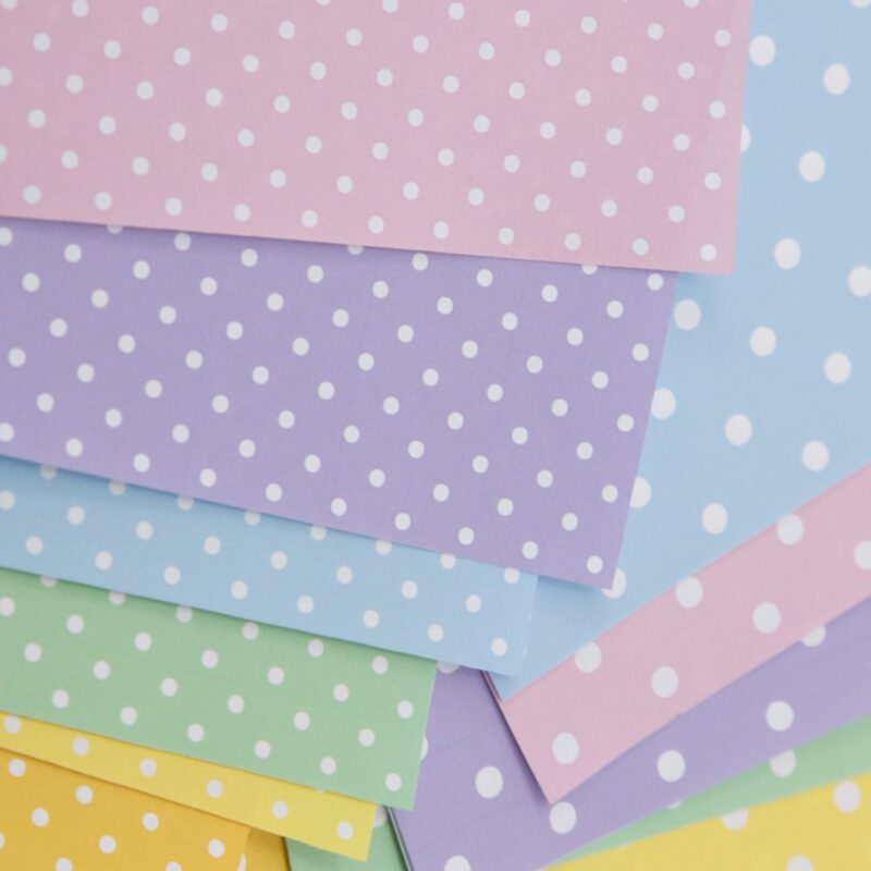 polka dots origami paper