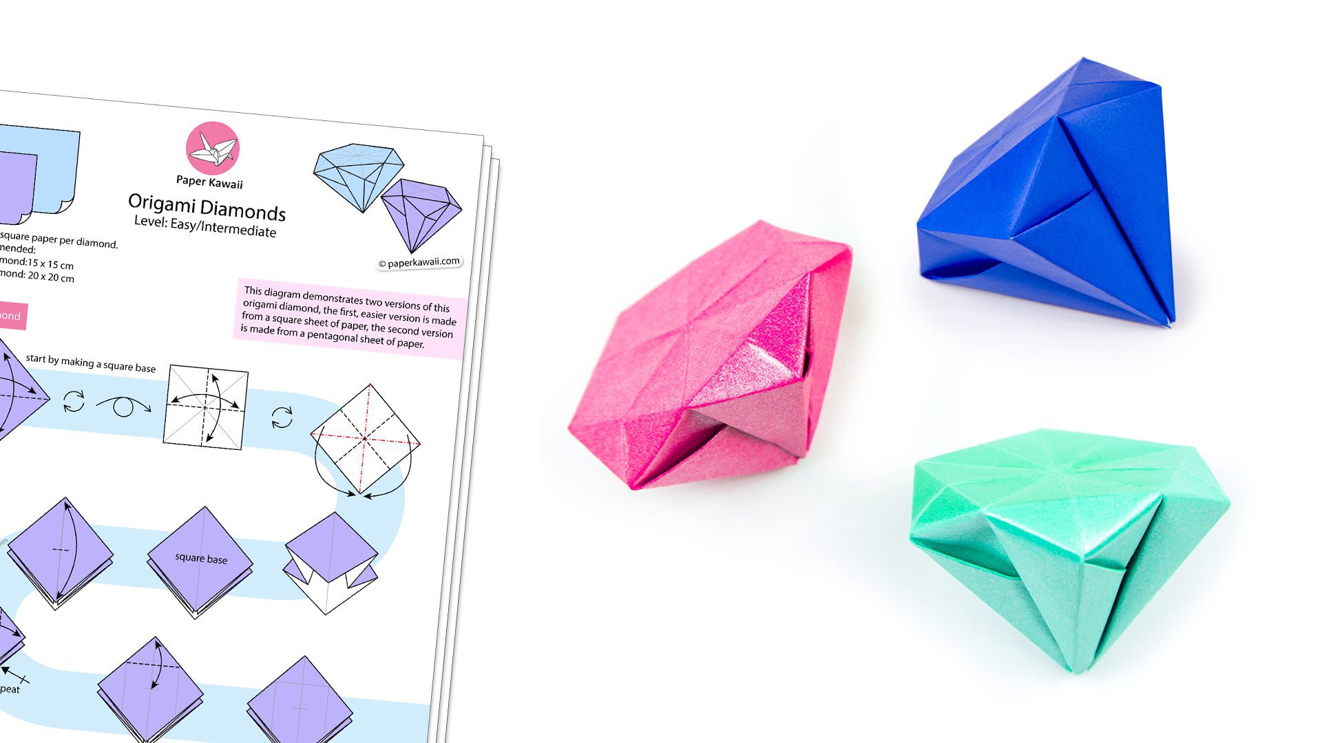 Origami Diamond Diagram