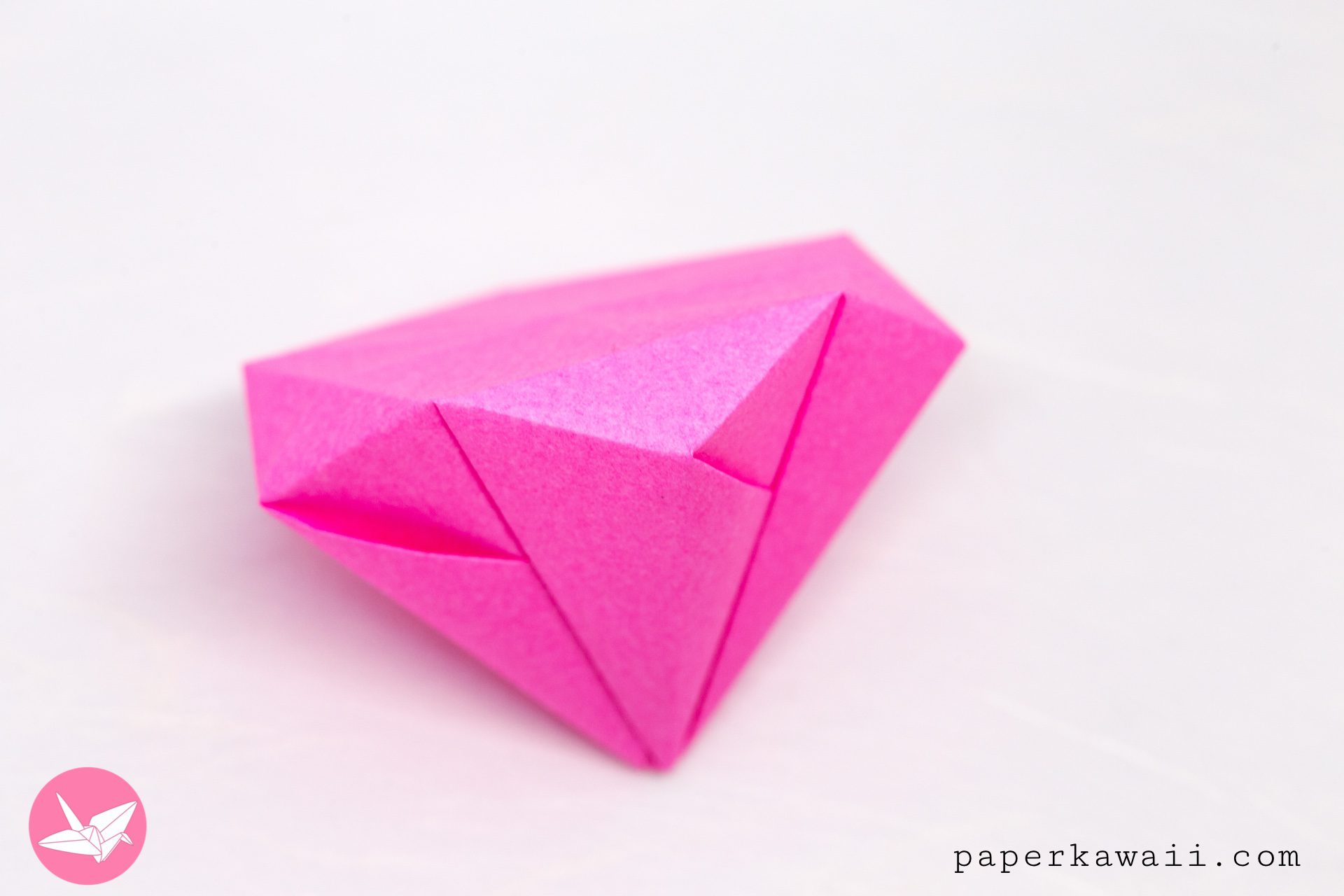 Easy Origami Diamond Tutorial - Simple Gem - Paper Kawaii
