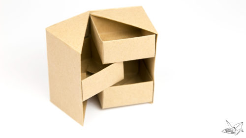 origami secret stepper box tutorial paper kawaii