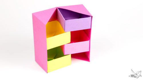origami stepper box tutorial paper kawaii 02