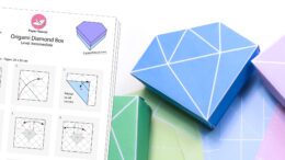 Origami Diamond Box Diagram & Printable Templates