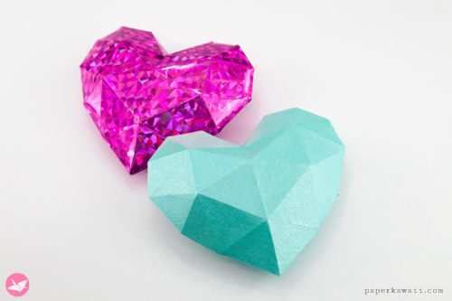 valentines 3d heart diy paper kawaii 04