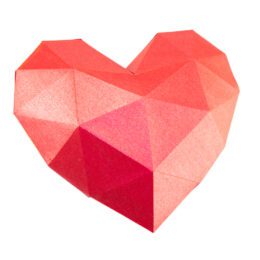 3D Paper Heart Printable Template