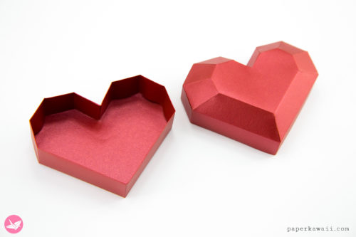 valentines heart box diy paper kawaii 05