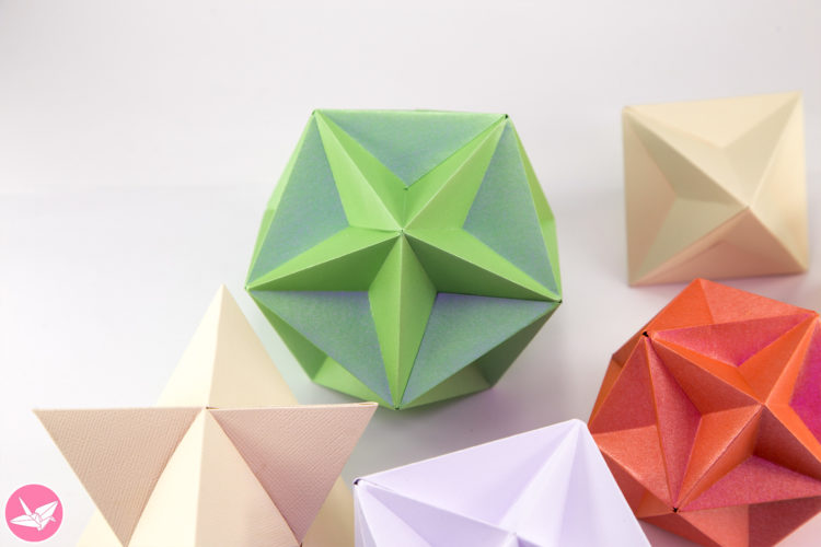 3d geometric shapes printable templates paper kawaii 01