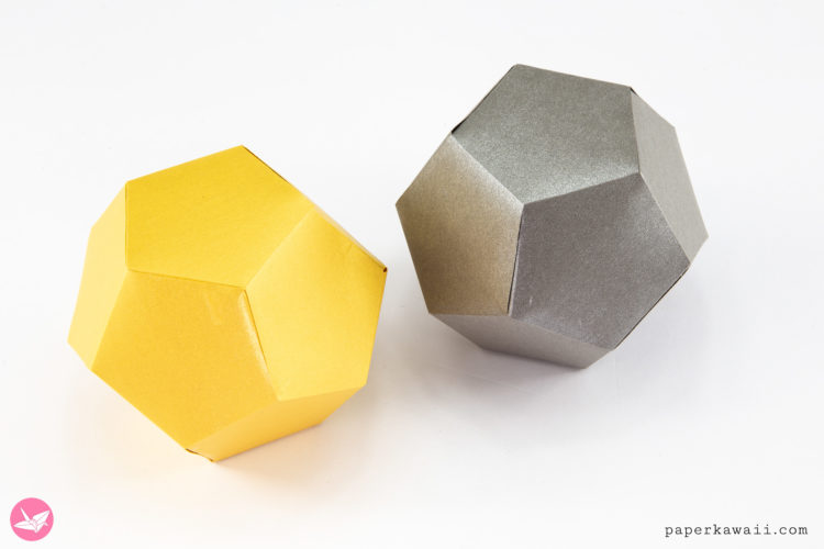 dodecahedron paper kawaii 01