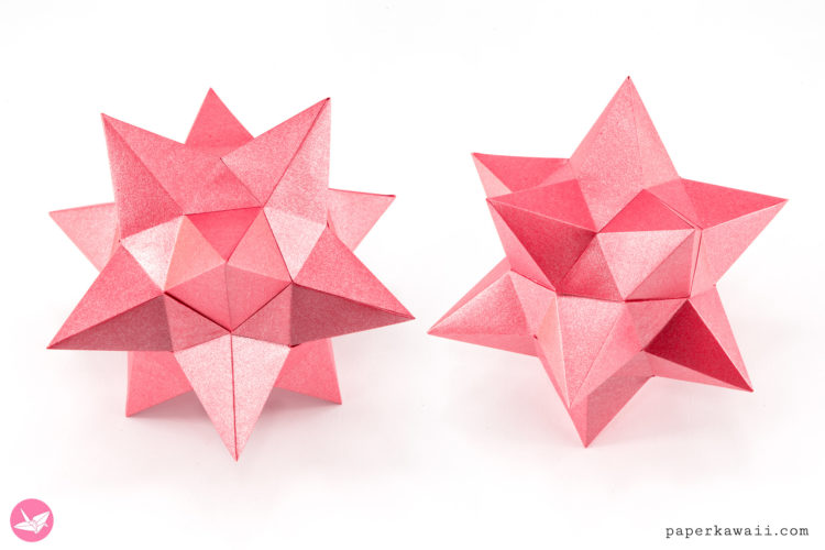half stellated icosidodecahedron paper kawaii 01