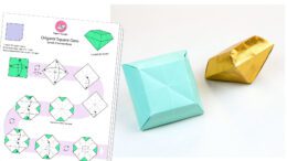 origami square gem diagram