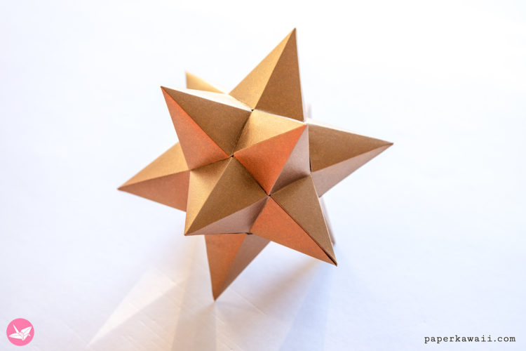 stellated dodecahedron paper kawaii 03