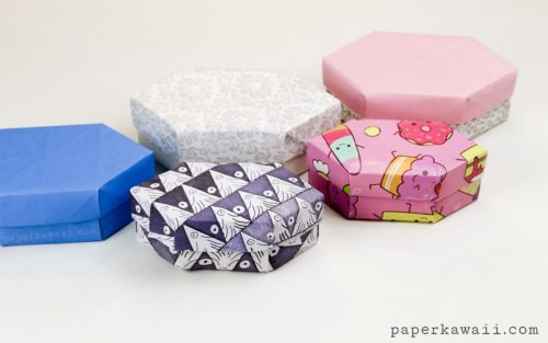 origami crystal boxes bunch