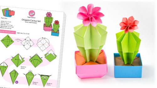 Origami Cactus Set Diagram PDF