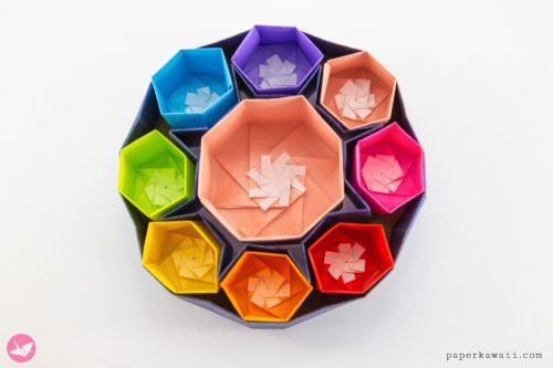 origami honeycomb box tutorial paper kawaii 04