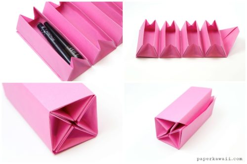 origami pink roll up