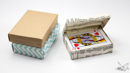 origami hinged card box tutorial paper kawaii 02