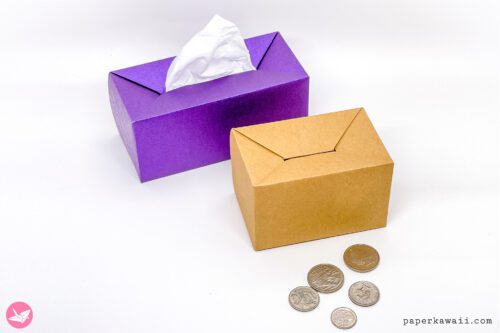 origami tissue box money ballot box diagram paper kawaii 01