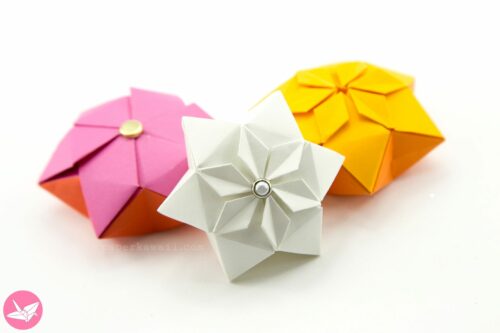origami hexagon puffy star tutorial paper kawaii 03