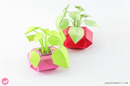 origami houseplant tutorial paper kawaii 01