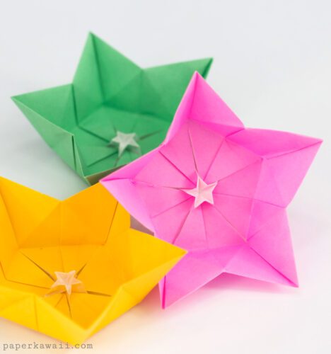 origami star bowl paper kawaii